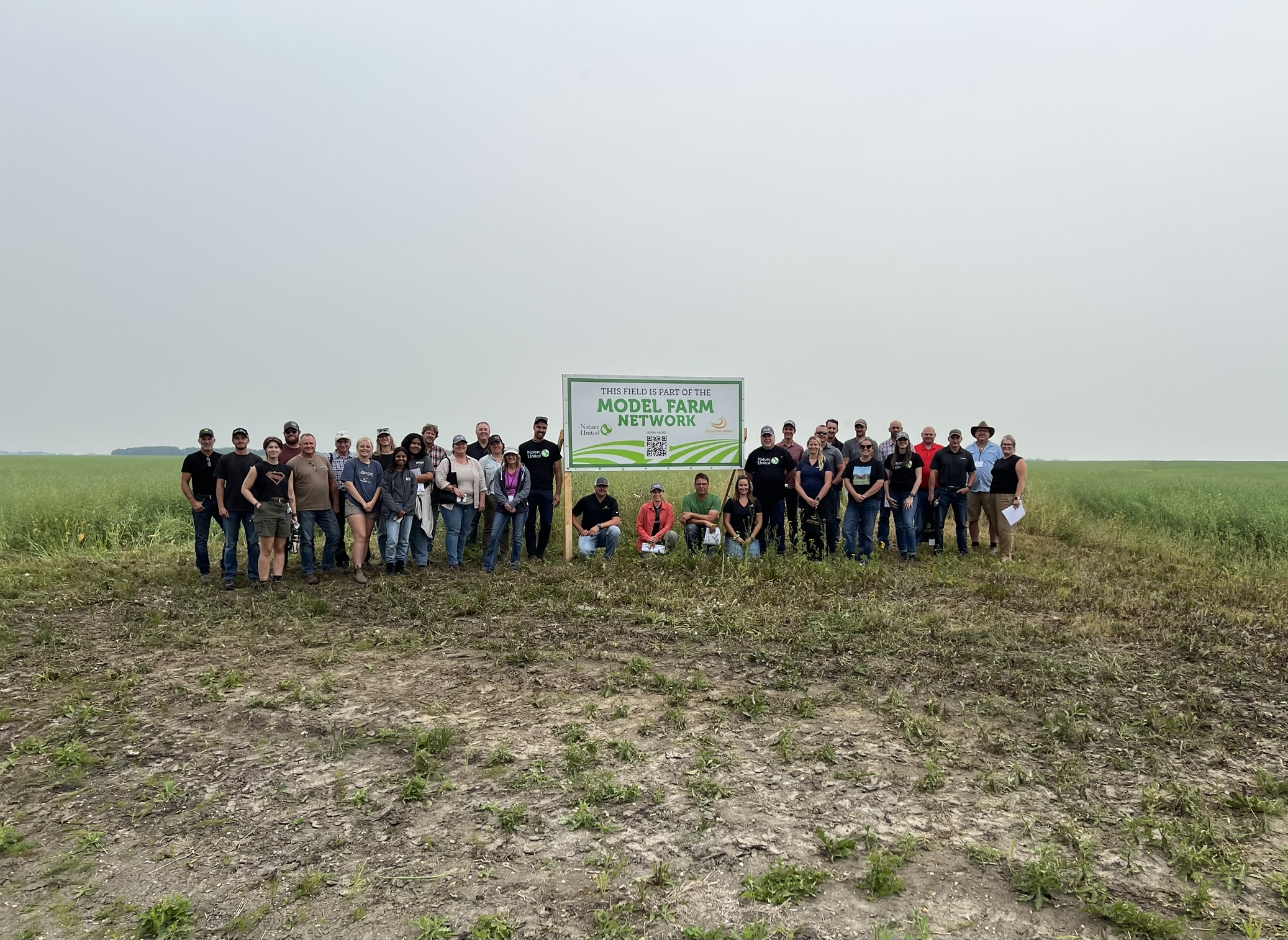 People in an agricultural field. 