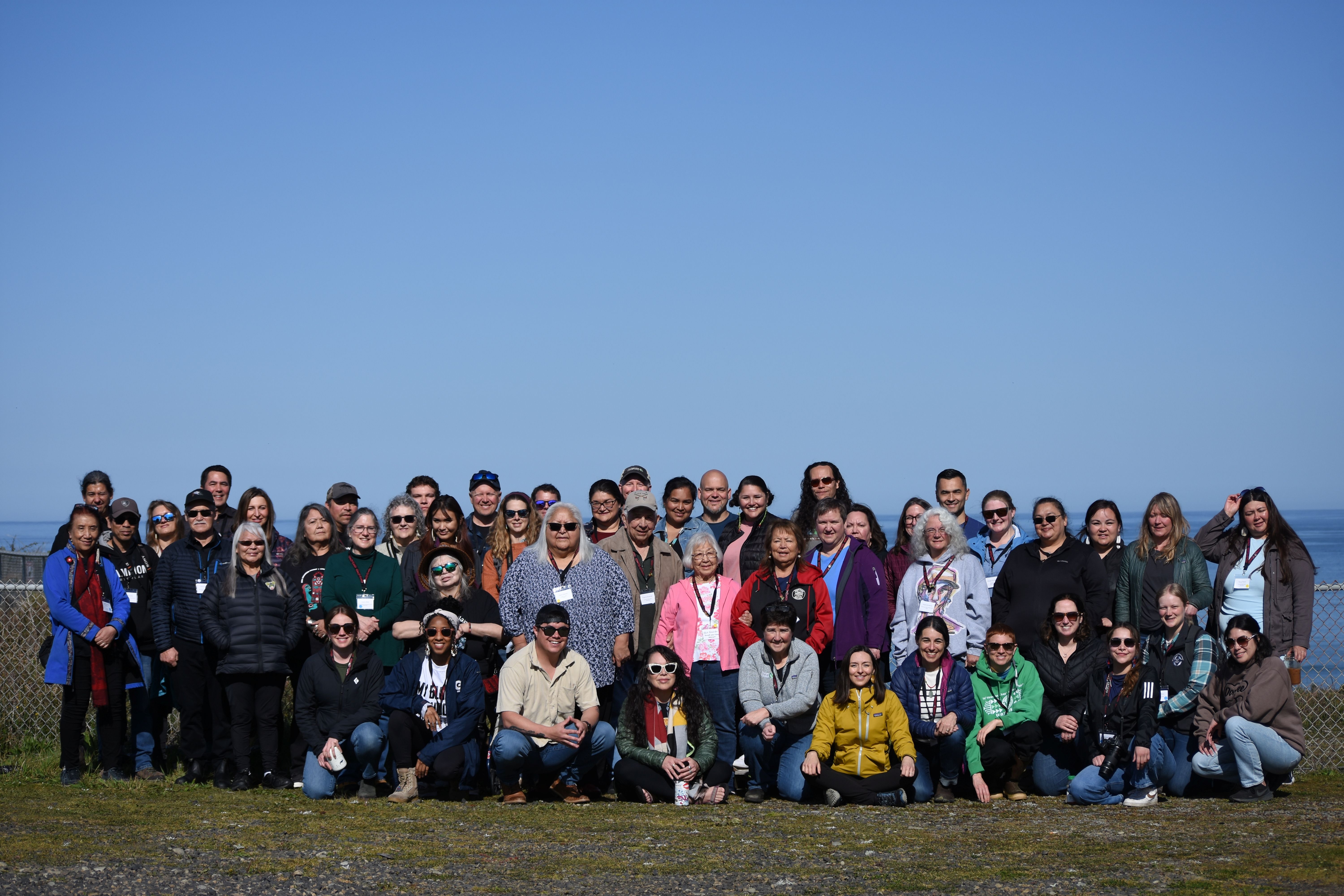 Group photo of people outside.